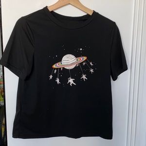 Space Graphic cropped tee